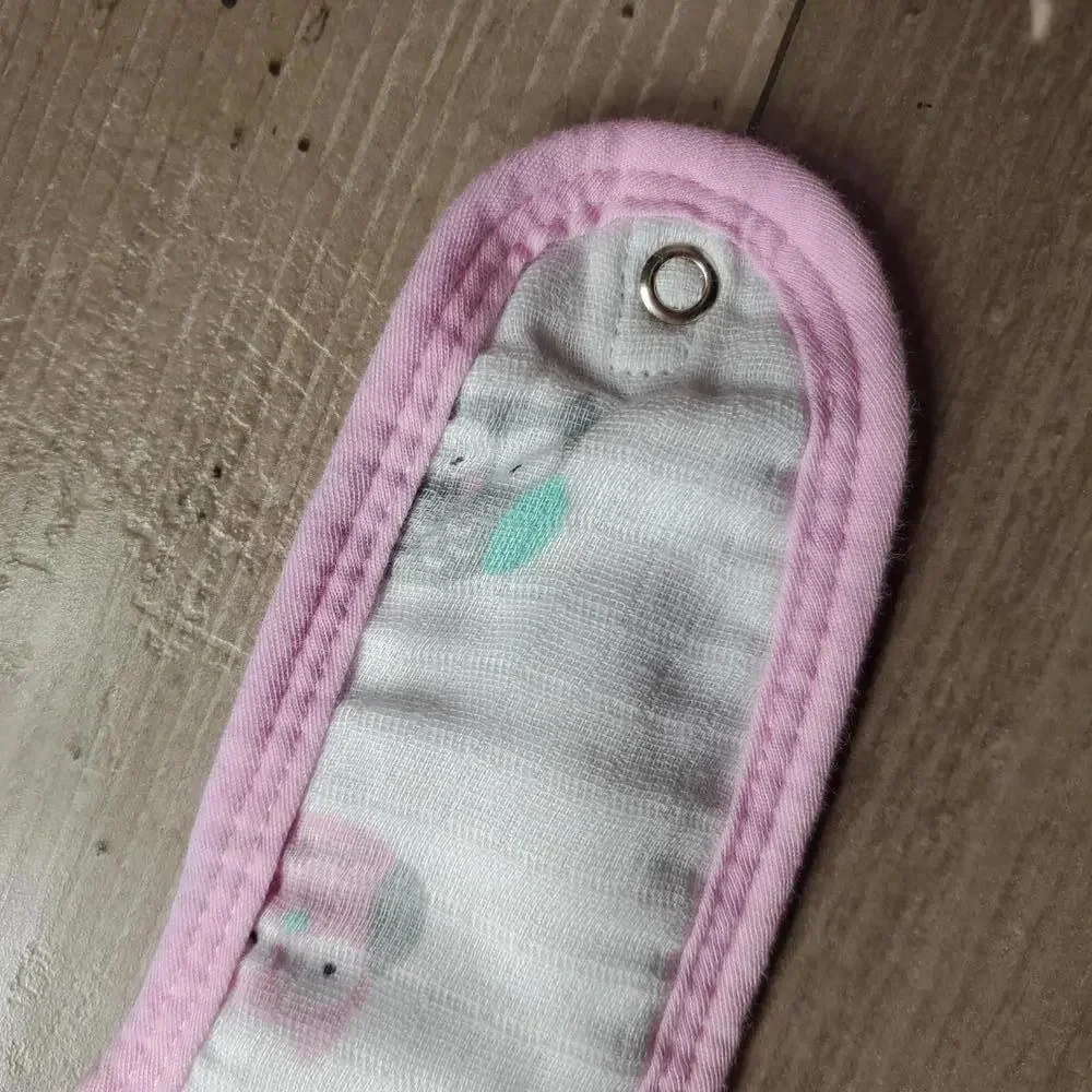 Ideal Baby Girl Pink and Green Bib and Burp Cloth Bundle 2 Pieces NWOT